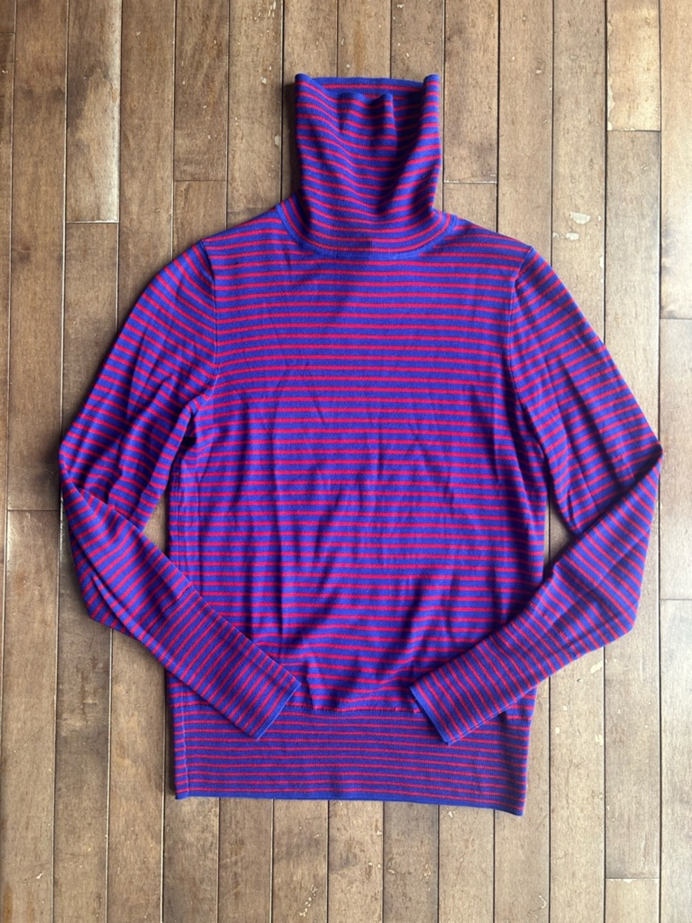 J. Crew Women’s Merino Striped Turtleneck Sweater in Size Small